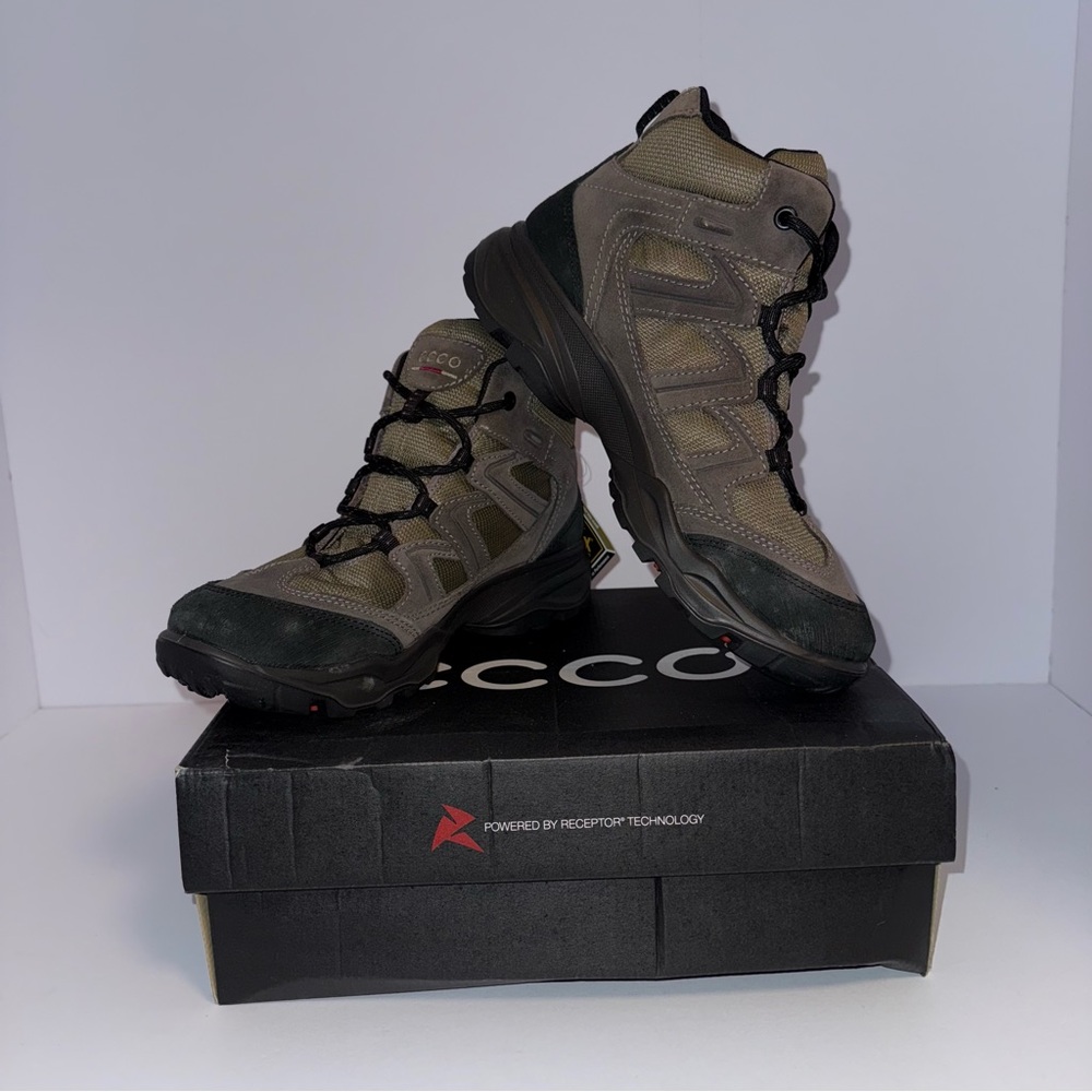 Ecco Rugged Terrain V Kiruna Mid GTX Low Men’s Hiking Boots Warm Grey Size 9.5